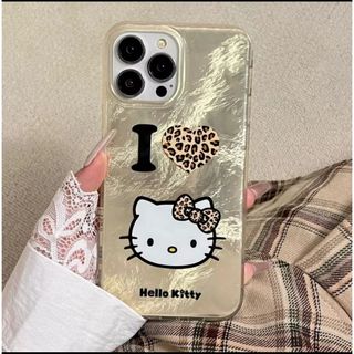 ハローキティ(ハローキティ)の【数量限定】ハローキティ⭐︎シンプルプリントiPhoneケース/ゴールド(iPhoneケース)