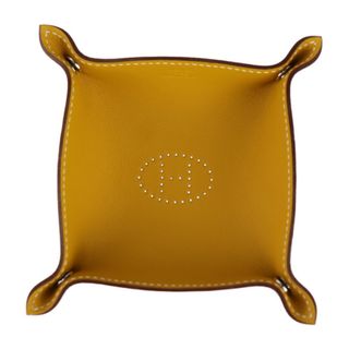 エルメス(HERMES)のHERMES エルメス  ヴィド・ポッシュ ミニ 《ミーズ・エ・ルランス・デスク》 Hエヴリン その他雑貨 H400199M 03 ヴォースイフト  トリヨンH ジョーヌ・アンブル フォーヴ シルバー金具 トレイ 小物入れ U刻印 【本物保証】(小物入れ)