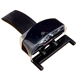 Dバックル 黒 20mm 観音開き 時計バックル プッシュ式(レザーベルト)