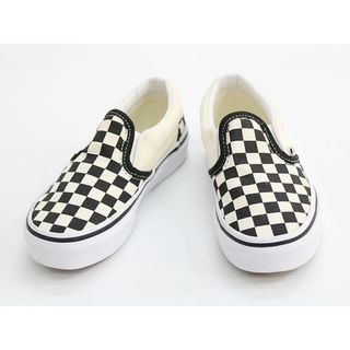 ヴァンズ(VANS)のヴァンズ スリッポン 17.5cm キッズ 男児 女児 白×黒【中古】【新入荷!】▲(スリッポン)