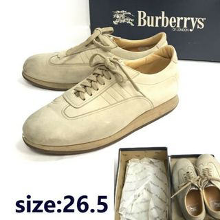 バーバリー(BURBERRY)のバーバリー/BURBERRY★本革/ヌバックレザーシューズ/スニーカー【26.5/ベージュ/beige】おまけ靴箱付き/sneakers/Shoes/trainers◆sB-003(スニーカー)