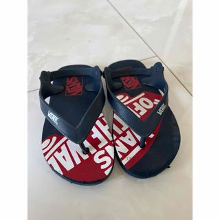 ヴァンズ(VANS)のVANS ビーチサンダル ネイビー/レッド　16(サンダル)
