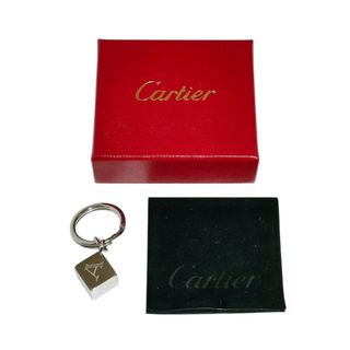 カルティエ(Cartier)の美品 Cartier カルティエ デコールダイス チャーム キーリング キーホルダー 箱付き シルバー メンズ レディース 古着 中古 USED(キーホルダー)