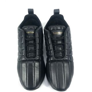 バーバリー(BURBERRY)のバーバリー BURBERRY ロゴ キルティング シューズ 靴 ローカット スニーカー レザー ブラック(スニーカー)