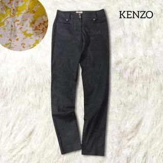 ケンゾー(KENZO)のケンゾー 春夏 パンツ ボトムス 38 M ブラック 無地 シンプル 薄手(カジュアルパンツ)