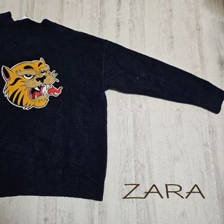 ザラ(ZARA)のZARA 虎刺繍 カーディガン(カーディガン)