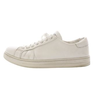 プラダ(PRADA)のプラダ スニーカー ローカット レザー 8 ホワイト 2EG381(スニーカー)