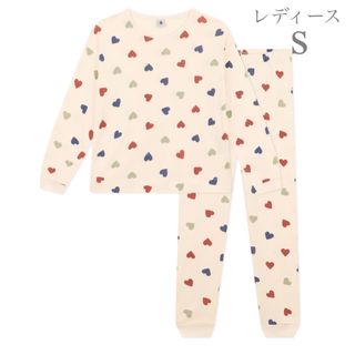 プチバトー(PETIT BATEAU)の新品 未使用 プチバトー レディース S 長袖 パジャマ ハートミルキー(その他)