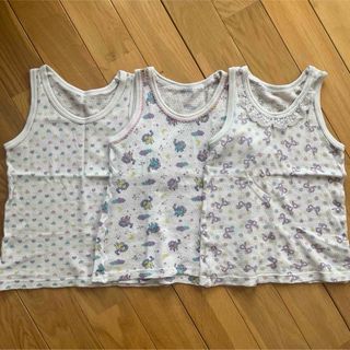 シマムラ(しまむら)のメッシュ　肌着　タンクトップ　女の子　90    3枚セット(下着)