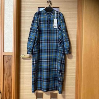 ミナペルホネン(mina perhonen)の【極美品】ミナペルホネン☆タータン☆ワンピース☆36サイズ♪(ロングワンピース/マキシワンピース)