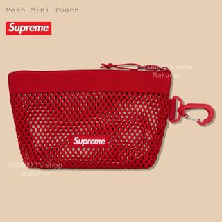 シュプリーム(Supreme)のSupreme Mesh Mini Pouch Red ポーチ 新品(その他)