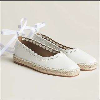 エルメス(HERMES)のHERMES エスパドリーユ 《グァパ》スリッポン　シェーヌダンクル　バレリーナ(バレエシューズ)