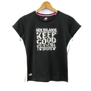 ニューバランス(New Balance)のニューバランス 半袖Ｔシャツ スポーツウエア トレーニングウエア トップス レディース Mサイズ ブラック系 NEW BALANCE(Tシャツ(半袖/袖なし))