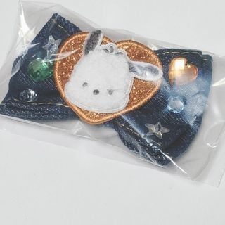 サンリオ(サンリオ)のサンリオ　デニムシークレットヘアクリップ　ポチャッコ　新品未使用！(バレッタ/ヘアクリップ)