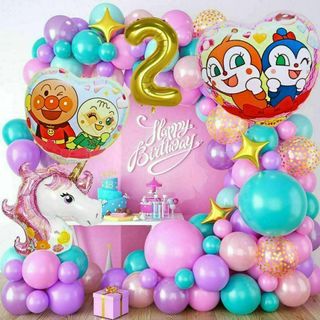アンパンマン(アンパンマン)の【選べる数字】ドキン＆コキンとユニコーンバルーンセット｜誕生日・パーティーに！(その他)