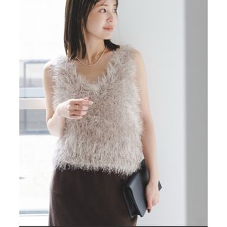 ノーブル(Noble)の新品未使用　NOBLE ♡フェザーニットビスチェ♡(ベスト/ジレ)