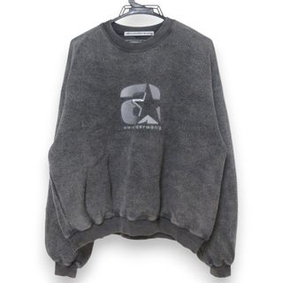 アレキサンダーワン(Alexander Wang)の美品 23SS Alexander Wang アレキサンダーワン スポーティーロゴ クラシッククルーネックスウェットシャツ トレーナー XS グレー メンズ レディース 古着 中古 USED(トレーナー/スウェット)