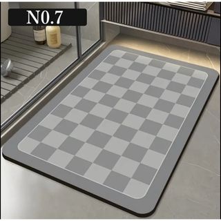 珪藻土バスマット　お風呂マット　玄関マット　吸水　速乾　グレー　ソフト