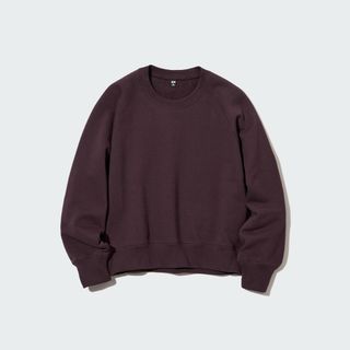ユニクロ(UNIQLO)のユニクロ UNIQLO スウェットクルーネックシャツ（長袖）  ブラウン(トレーナー/スウェット)