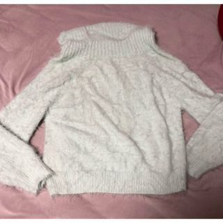 シマムラ(しまむら)のモヘアニット　グリーン　新品　しまむら(ニット/セーター)