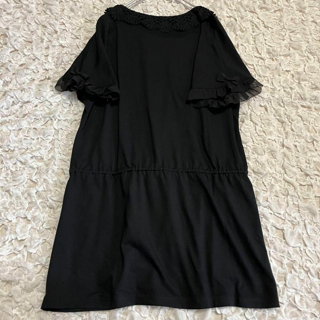 INGEBORG(インゲボルグ)のインゲボルグ INGEBORG 黒 11サイズ 半袖ワンピース チュニック レディースのワンピース(ひざ丈ワンピース)の商品写真