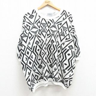 XL★古着 半袖 スウェット メンズ 00年代 00s 大きいサイズ クルーネック 白他 ホワイト 25apr30 中古 スエット トレーナー トップス(パーカー)