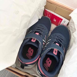 New Balance - New Balance♡ネイビー×ピンク スニーカー 18.5