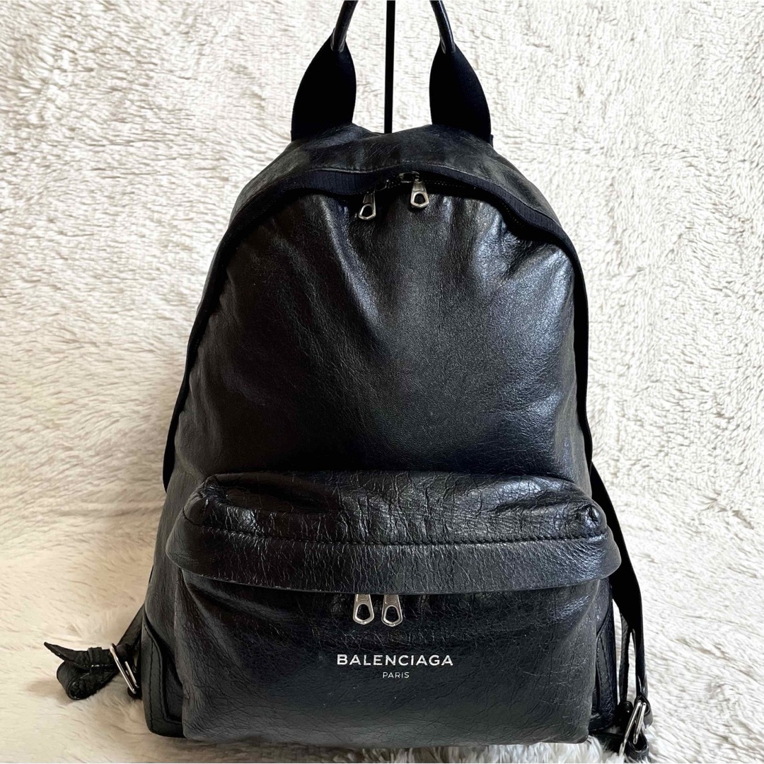 BALENCIAGA(バレンシアガ)の美品 BALENCIAGA バレンシアガ エクスプローラー レザー バックパック メンズのバッグ(バッグパック/リュック)の商品写真