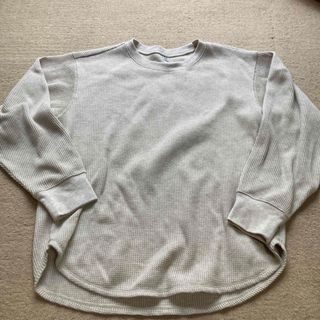 ユニクロ(UNIQLO)のUNIQLO ワッフル編みスウェット M アイボリー(トレーナー/スウェット)