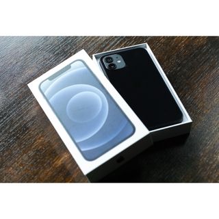 アップル(Apple)のアップル iPhone12 128GB 元箱あり　ブラック simフリー(スマートフォン本体)