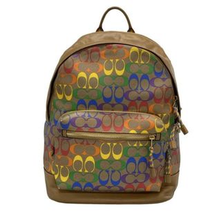 コーチ(COACH)のCOACH(コーチ) リュックサック - C4005 ブラウン×マルチ レザー(リュック/バックパック)