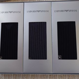 エンポリオアルマーニ(EMPORIO ARMANI)のEMPORIO ARMANI ブラックグレー紺　 3足セット 25-26cm(ソックス)