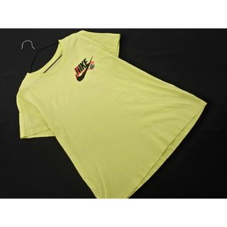 NIKE ナイキ プリント 刺繍 Tシャツ sizeL/黄 ■◆ レディース