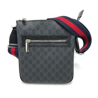 グッチ(GUCCI)のグッチ GUCCI GGスプリーム スモール 792082 カバン クロスボディ 斜め掛け メッセンジャー ショルダーバッグ PVC/レザー ブラック(ショルダーバッグ)