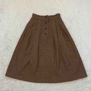 クリスチャンディオール(Christian Dior)の［美品］クリスチャンディオール　ウール　膝丈スカート　S(ロングスカート)