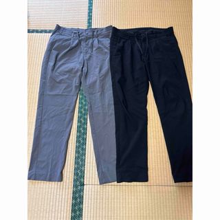 グローバルワーク(GLOBAL WORK)のGLOBAL WORK 黒 クロップド カジュアルパンツ Mサイズ(スラックス)
