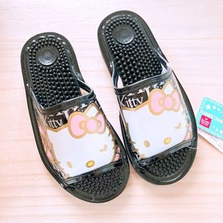 サンリオ(サンリオ)のSANRIO ハローキティ 健康サンダル レディース スリッパ ブラックM(サンダル)