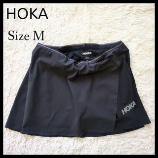 ホカオネオネ(HOKA ONE ONE)の【人気】HOKAスカートショートパンツ　M　黒　レディース　マラソン　ランニング(ショートパンツ)