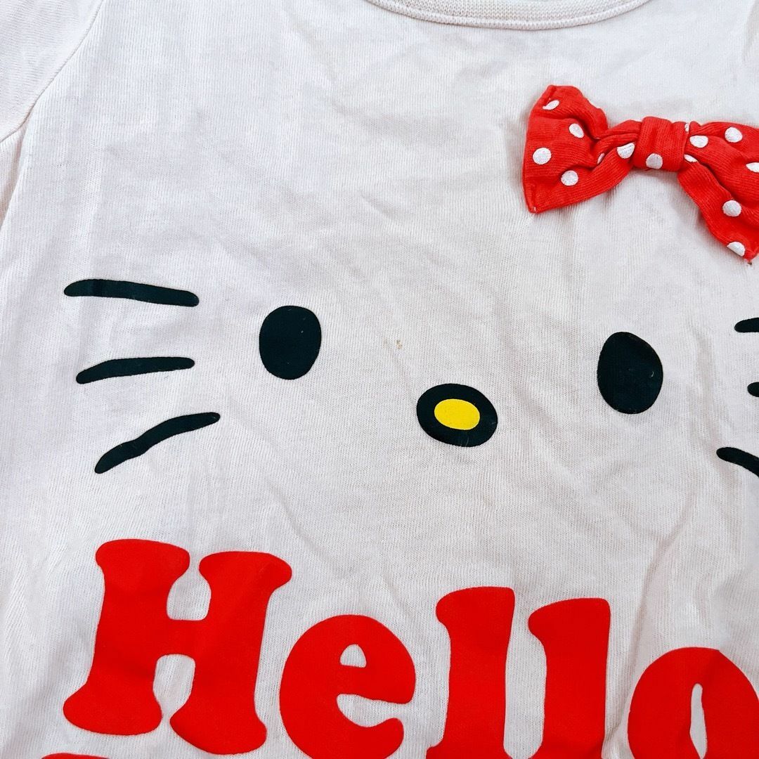 ハローキティ(ハローキティ)のハローキティ（90）リボン 女の子 ベビー 子供 キッズ Tシャツ 半袖 キッズ/ベビー/マタニティのキッズ服女の子用(90cm~)(Tシャツ/カットソー)の商品写真
