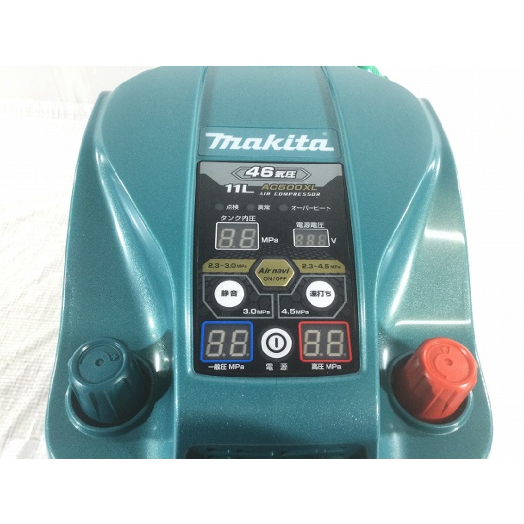 Makita(マキタ)の☆未使用品☆makita マキタ 11L 高圧/常圧 エアコンプレッサ AC500XL デジタル圧力計 エアーコンプレッサー エアーツール 108287 自動車/バイクのバイク(工具)の商品写真