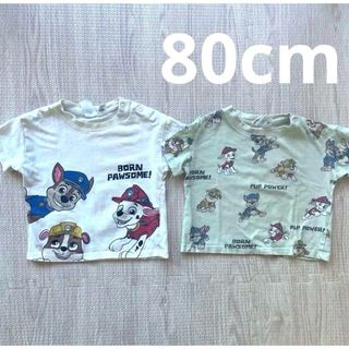 エイチアンドエム(H&M)の【H&M】パウパトロール　Tシャツ 2枚セット 80cm 12m ベビー　キッズ(Ｔシャツ)