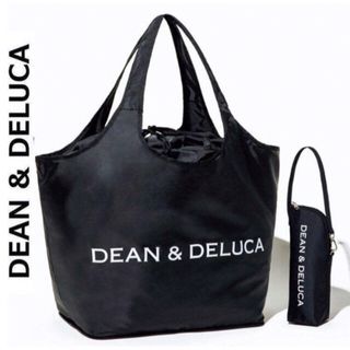 ディーンアンドデルーカ(DEAN & DELUCA)の【未開封】DEEN&DELUCA黒レジかごバッグと水筒カバー(かごバッグ/ストローバッグ)