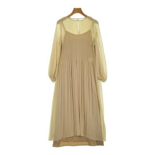イエナ(IENA)のIENA イエナ ワンピース 36(S位) ベージュ 【古着】【中古】(ひざ丈ワンピース)