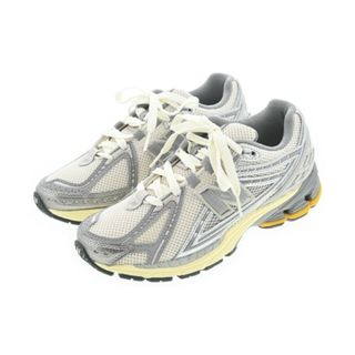 New Balance - New Balance ニューバランス スニーカー 23.5cm 白xシルバー 【古着】【中古】