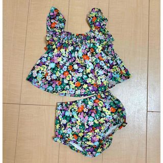 ギャップ(GAP)のGAP スモッキングギャザー フローラル セットアップ (ベビー)(その他)