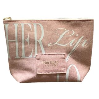 ハーリップトゥ(Her lip to)の名古屋 限定 HLT DAIRLY LOGO POUCH peach(ポーチ)