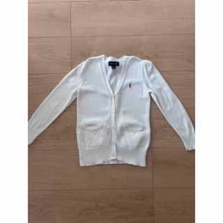 ラルフローレン(Ralph Lauren)のラルフローレン　 ホワイト カーディガン 4/4T(カーディガン)