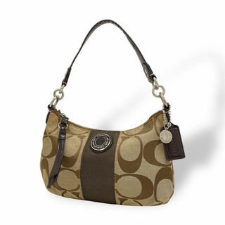 コーチ(COACH)のCOACH コーチ シグネチャー ワンショルダーバッグ アクセサリーポーチ 茶(ショルダーバッグ)