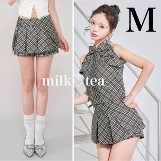 ダーリッチ(Darich)の新品タグ付き ダーリッチ チェックスカートライクショートパンツ グレー M(ミニスカート)