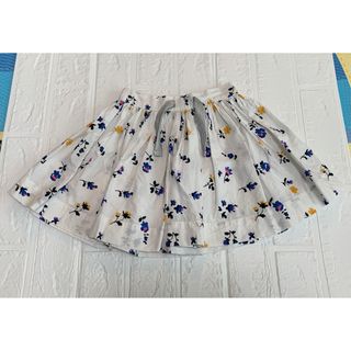 プチバトー(PETIT BATEAU)のPetit Bateau 花柄スカート 100cm 4ans/104cm(スカート)